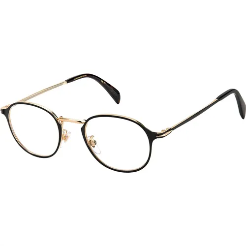 Glasses, unisex, , Size: 48 MM DB 7055 Sunglasses in Black Gold - Eyewear by David Beckham - Modalova