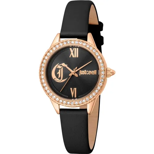 Watches, female, , Size: ONE SIZE Analog Leather Strap Womens Watch - Just Cavalli - Modalova