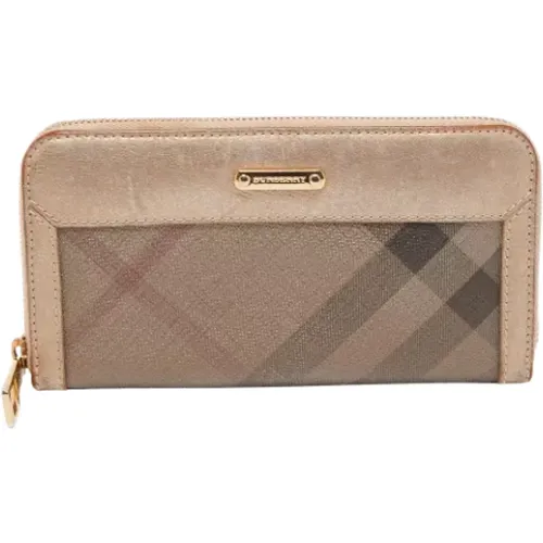 Pre-owned Coated canvas wallets , female, Sizes: ONE SIZE - Burberry Vintage - Modalova