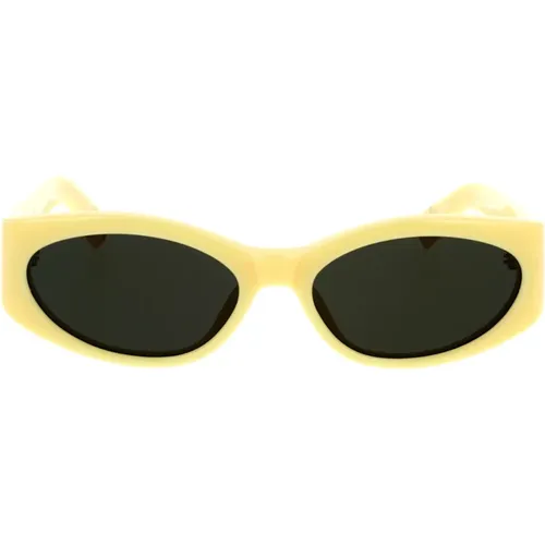 Oval Sunglasses Grey/ Frame , female, Sizes: 55 MM - Jacquemus - Modalova