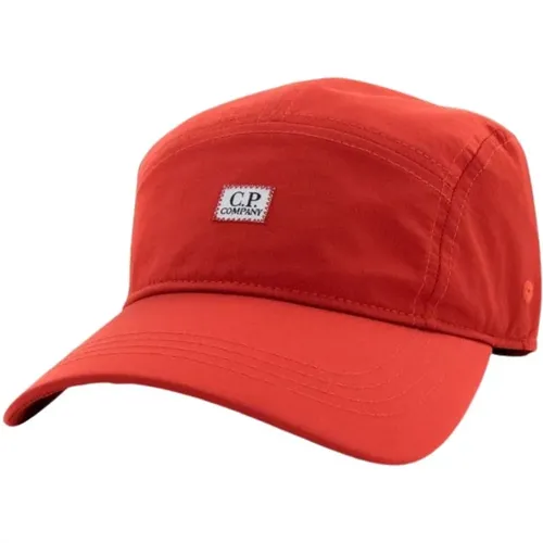 Caps, unisex, , Size: ONE SIZE Panelled Logo Cap in Harvest Pumpkin - C.P. Company - Modalova