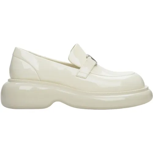 Loafers, female, , Size: 5 US Women`s Light Patent Leather Loafers Er00114180 - Estro - Modalova