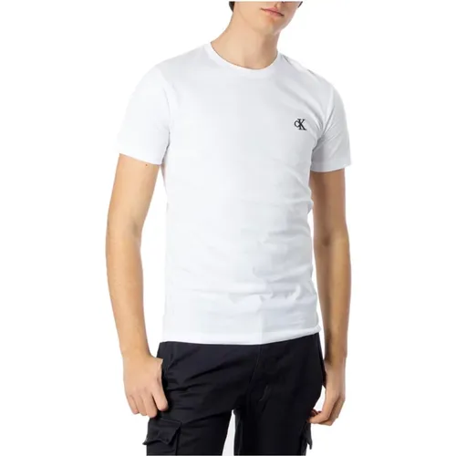 T-Shirts, male, , Size: 3XL Printed Short Sleeve T-Shirt - Calvin Klein Jeans - Modalova