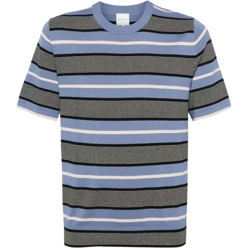 Striped Knit Crew Neck T-shirt , male, Sizes: L, M, S - PS By Paul Smith - Modalova
