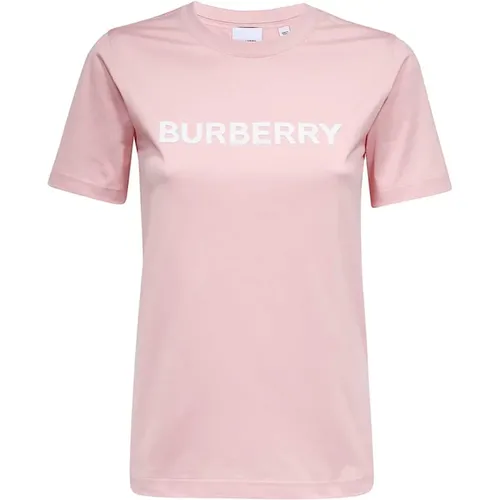 Rosa T-Shirt - Regular Fit - Alle Temperaturen - 96% Baumwolle - 4% Elasthan - Burberry - Modalova