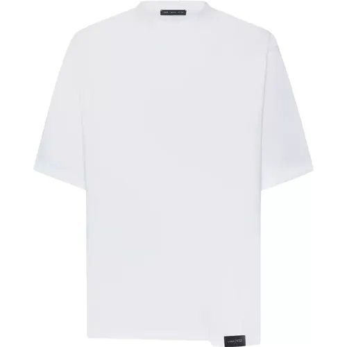Weiße Baumwoll-T-Shirt mit Logo - Low Brand - Modalova