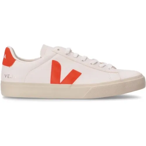 Sneakers, male, , Size: 8 US Leather Logo Sneakers Lace-Up Round Toe - Veja - Modalova