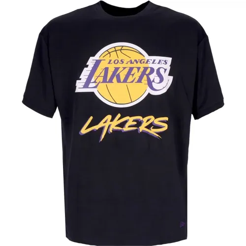 Sportswear, male, , Size: M NBA Script Mesh Tee Purple Lakers - new era - Modalova