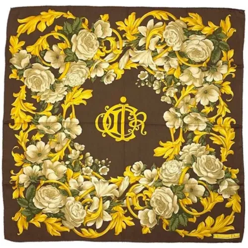 Pre-owned Silk scarves , female, Sizes: ONE SIZE - Dior Vintage - Modalova