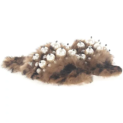 Rabbit Fur Shaft Sandals , female, Sizes: 3 UK, 2 UK - Miu Miu - Modalova