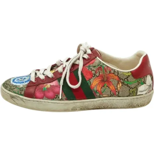 Pre-owned Coated canvas sneakers , female, Sizes: 3 UK - Gucci Vintage - Modalova