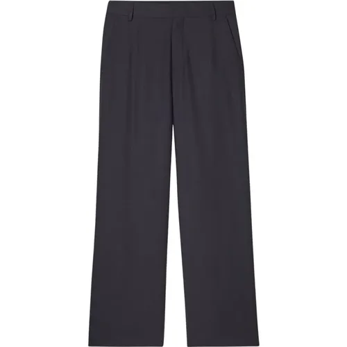 Low waist straight leg wool pants , female, Sizes: W28, W29, W25, W27, W26, W30 - closed - Modalova