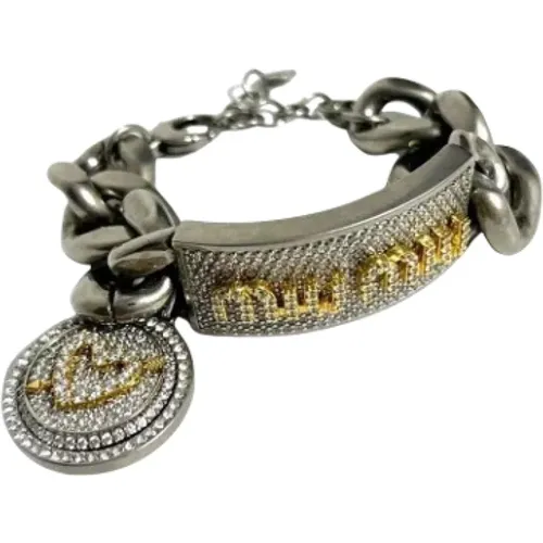 Pre-owned Jewellery, female, , Size: ONE SIZE Pre-owned Metal bracelets - Miu Miu Pre-owned - Modalova