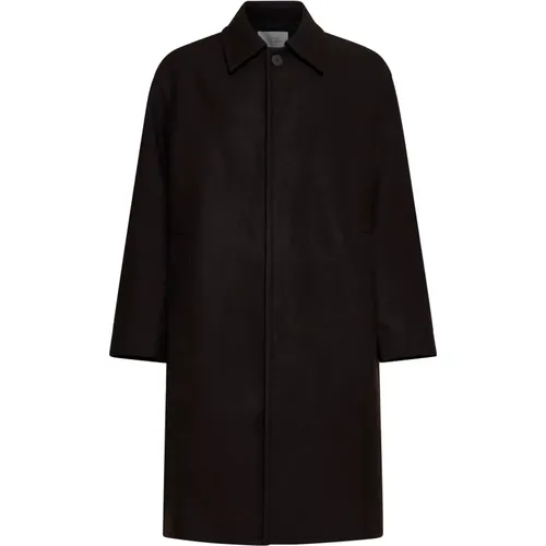 Espresso Oversized Wool Blend Coat - Studio Nicholson - Modalova