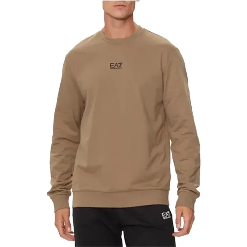 Herren Identity Code Rundhalsausschnitt Sweatshirt , Herren, Größe: M - Emporio Armani EA7 - Modalova