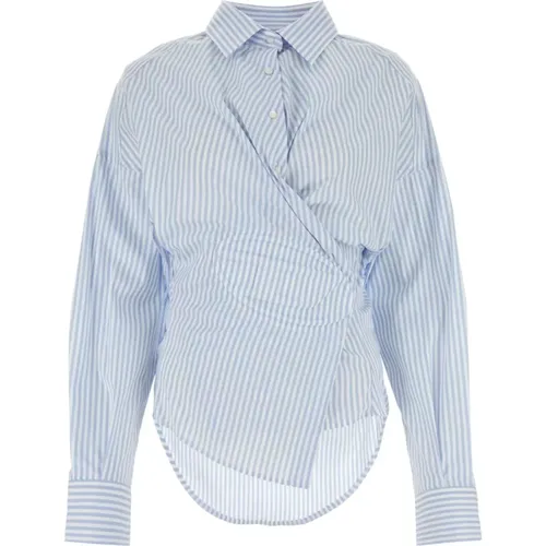 Embroidered stretch polyester shirt , female, Sizes: L - Diesel - Modalova