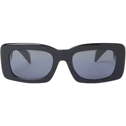 Rechteckige Sonnenbrille mit Logo-Plakette , unisex, Größe: ONE Size - Versace - Modalova
