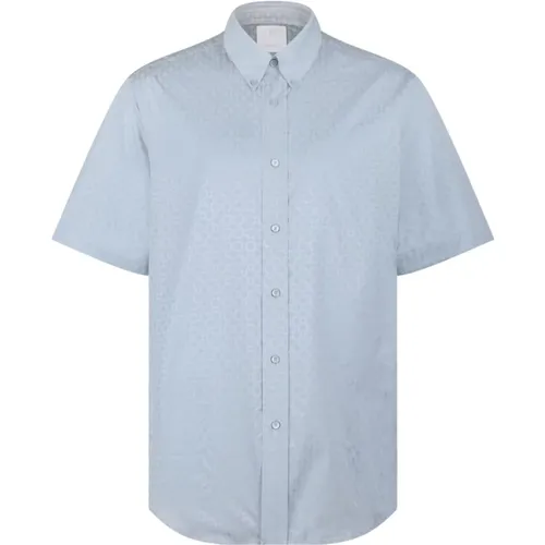 Short Sleeve Shirts, male, , Size: M Shirt in Monogram 72 Jacquard - Givenchy - Modalova