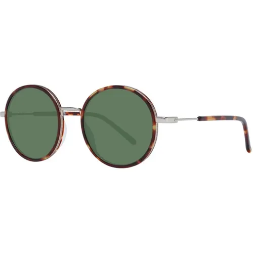 Sunglasses, male, , Size: ONE SIZE Round Sunglasses with Green Lenses - Scotch & Soda - Modalova