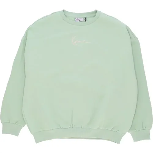 Hellgrüner Rundhals-Sweatshirt - Karl Kani - Modalova