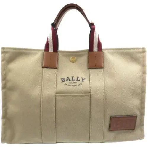 Pre-owned Tote Bags, female, , Size: ONE SIZE Pre-owned Canvas handbags - Bally Pre-owned - Modalova