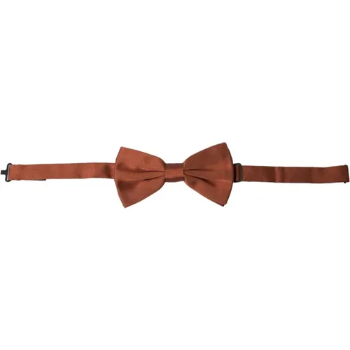 Bowties, male, , Size: ONE SIZE Silk Bow Tie Adjustable Neck - Dolce & Gabbana - Modalova