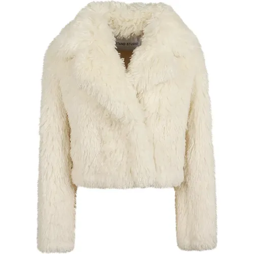 Luxuriöse Faux Fur Shearling Jacke - STAND STUDIO - Modalova