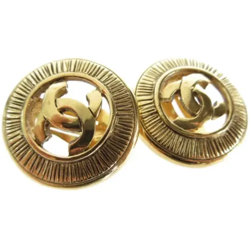 Pre-owned Jewellery, female, , Size: ONE SIZE Pre-owned Metal earrings - Chanel Vintage - Modalova