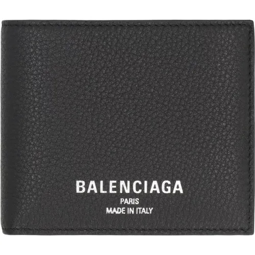 Wallets & Cardholders, female, , Size: ONE SIZE Leather Wallet with Multiple Compartments - Balenciaga - Modalova
