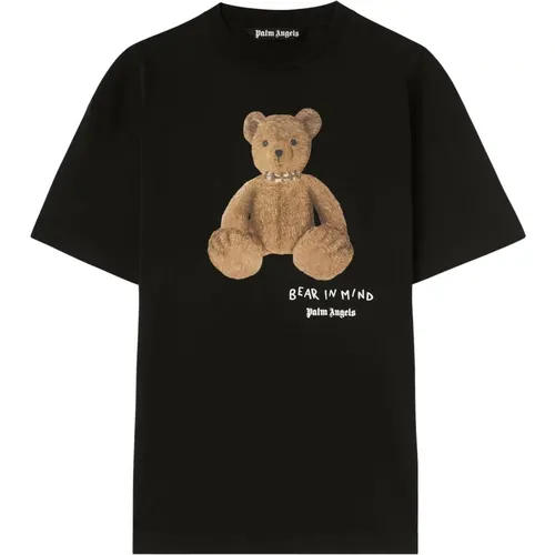 Bear in Mind Tee Shirt , male, Sizes: L, M - Palm Angels - Modalova