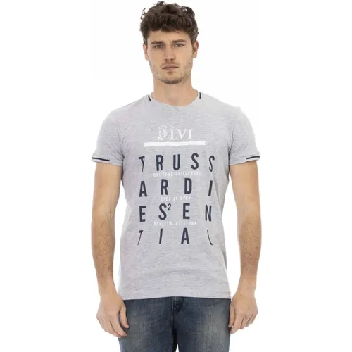 Lässiges T-Shirt mit kurzen Ärmeln und Rundhalsausschnitt - Trussardi - Modalova