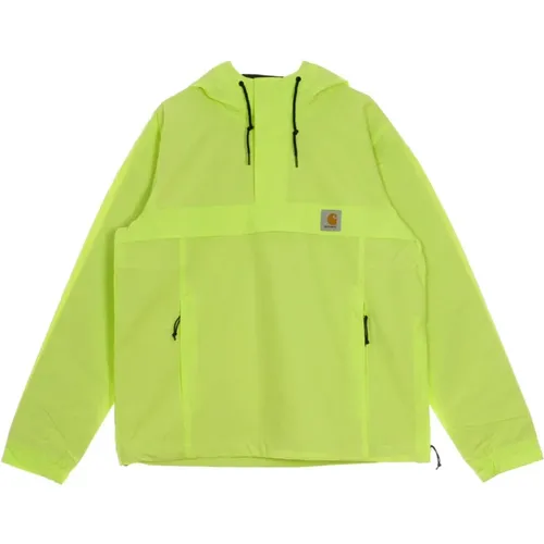 Light Jackets, male, , Size: S Men's Windbreaker Pullover Lime - Carhartt WIP - Modalova