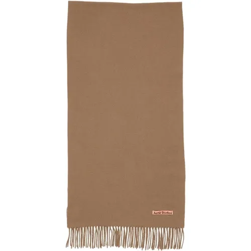 Fringe Wool Scarf in Karamell - Acne Studios - Modalova