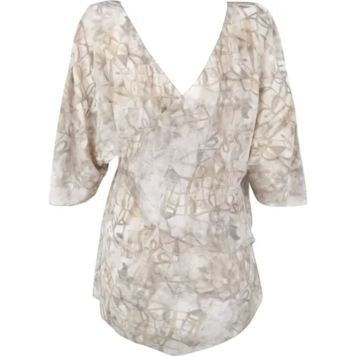 Ritual, top in printed silk , female, Sizes: M, L, 2XL, XL, S - Cortana - Modalova