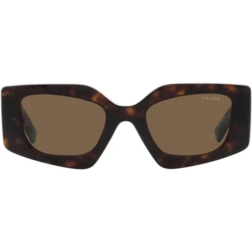 Stylische Sonnenbrille,Havana/Dark Sonnenbrille,Schwarze/Dunkelgraue Sonnenbrille - Prada - Modalova