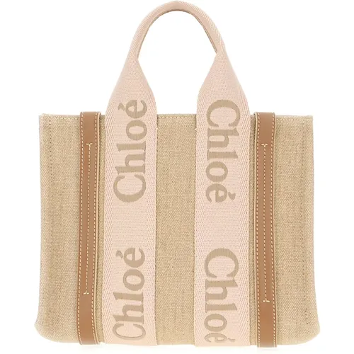 Tote Bags, female, , Size: ONE SIZE Woody Small Tote Bag - Chloé - Modalova