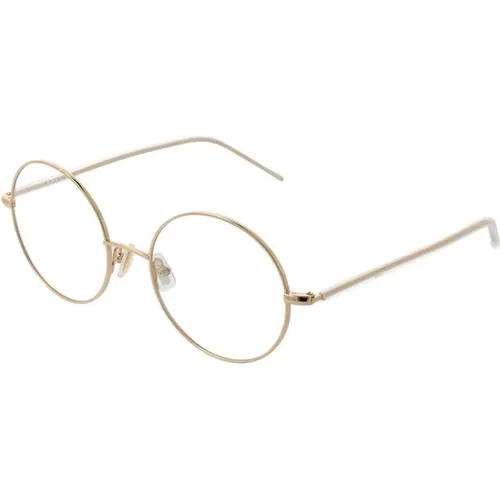 Glasses, female, , Size: ONE SIZE Gold Titanium Round Optical Frames for Women - Hugo Boss - Modalova