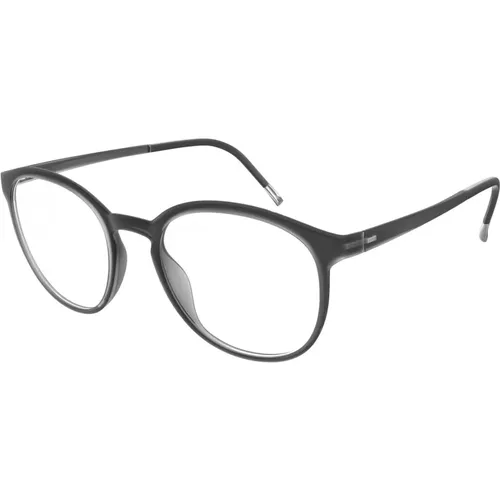 Dunkelgraue Brillenfassungen EOS VIEW,Crystal Glacier Brillengestelle EOS VIEW,Navy Brillengestelle EOS View - Silhouette - Modalova