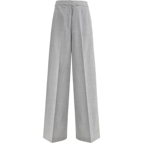 Wide Trousers, female, , Size: XS Elegant Wool Wide-Leg Pants - Fabiana Filippi - Modalova