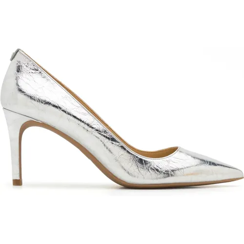 Pumps, female, , Size: 7 1/2 US Metallic Crackle Leather Alina Flex Pumps - Michael Kors - Modalova