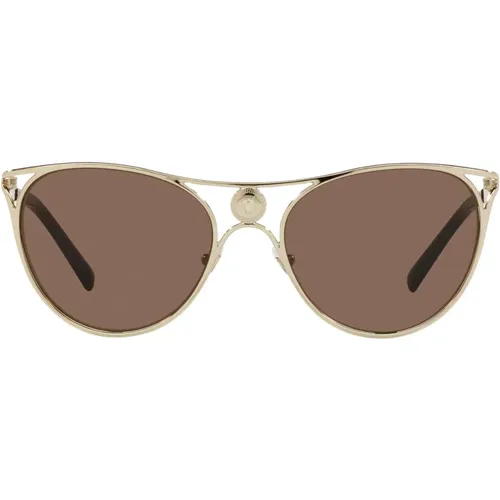 Metall Cat-Eye Sonnenbrille , unisex, Größe: 57 MM - Versace - Modalova