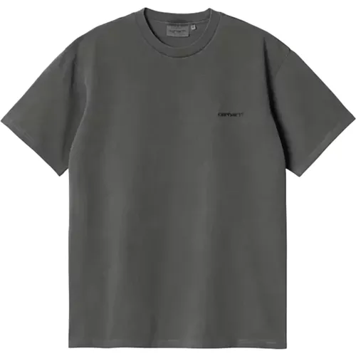 Duster Script T-Shirt Schwarz , Herren, Größe: XL - Carhartt WIP - Modalova