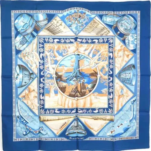 Pre-owned Scarves, female, , Size: ONE SIZE Pre-owned Silk scarves - Hermès Vintage - Modalova