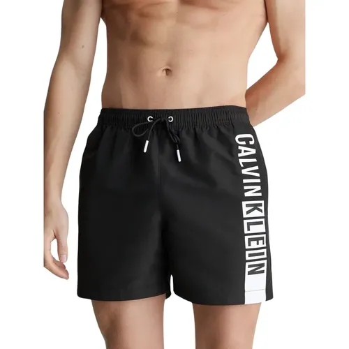 Grafische Boxershorts mit Kordelzug , Herren, Größe: M - Calvin Klein - Modalova
