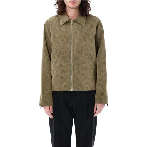 Brushed Moss Bardem Jacket Outerwear , male, Sizes: M - Séfr - Modalova