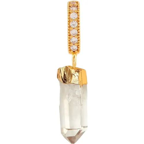 Rock Crystal Pendant With Pave Connector , female, Sizes: ONE SIZE - Crystal Haze - Modalova