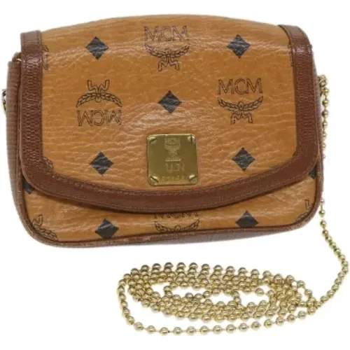 Pre-owned Cross Body Bags, female, , Size: ONE SIZE Pre-owned Leather shoulder-bags - MCM Pre-owned - Modalova