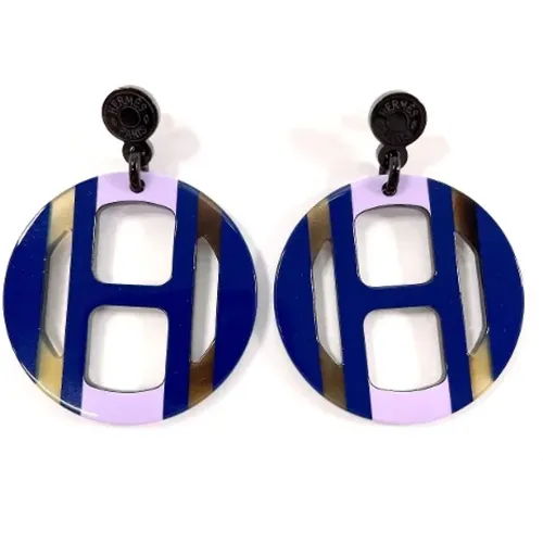 Pre-owned Jewellery, female, , Size: ONE SIZE Pre-owned Fabric earrings - Hermès Vintage - Modalova