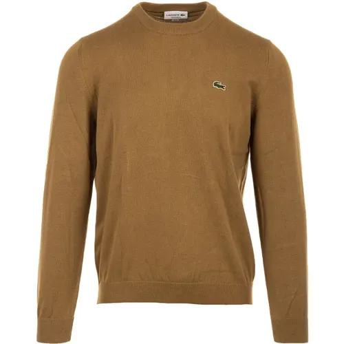 Braune Pullover Sweaters , Herren, Größe: M - Lacoste - Modalova