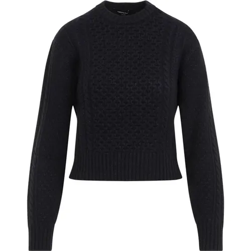 Blauer Ink Pullover Sweater,Lurex Cable Strickpullover - Fabiana Filippi - Modalova